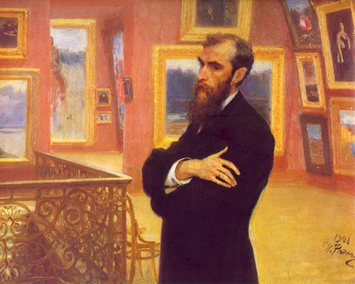 llya Yefimovich Repin Portrait of Pavel Mikhailovich Tretyakov